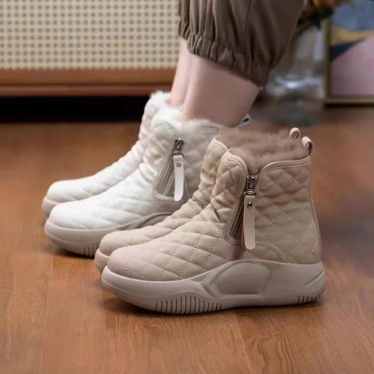 Snow Boots for Women New Cotton Shoes Winter Plush and Thick Women's Shoes Anti Slip and Warm Cotton Shoes Snow Boots