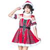 Clearstone Cosplay Christmas Check Frill Lace Up Santa Red Women's