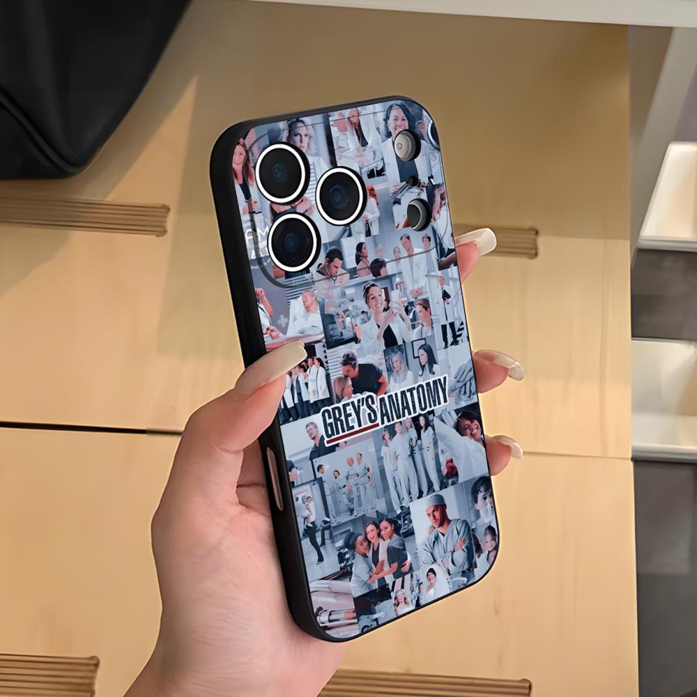 Горячий чехол для телефона Greys Anatomy для iPhone 17 Air 16 E Pro Max 15 14 13 Mini 12 Pro 11 Max Plus Черный Мягкий