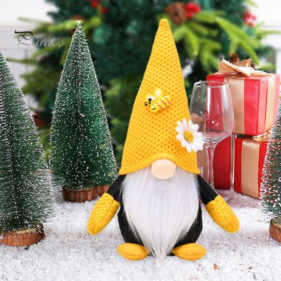 Удачи гном орнамент пчелиный день тематический декор подсолнечника плюшевая кукла фигурка гнома центральная часть праздничное украшение пчелы для вечеринки