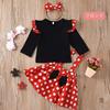 Formemory Mouse Costume for Kids, 4-Piece Set (T-Shirt, Skirt, Hair Accessory, and Bag). Perfect for Halloween, Christmas, or as a Princess, this
