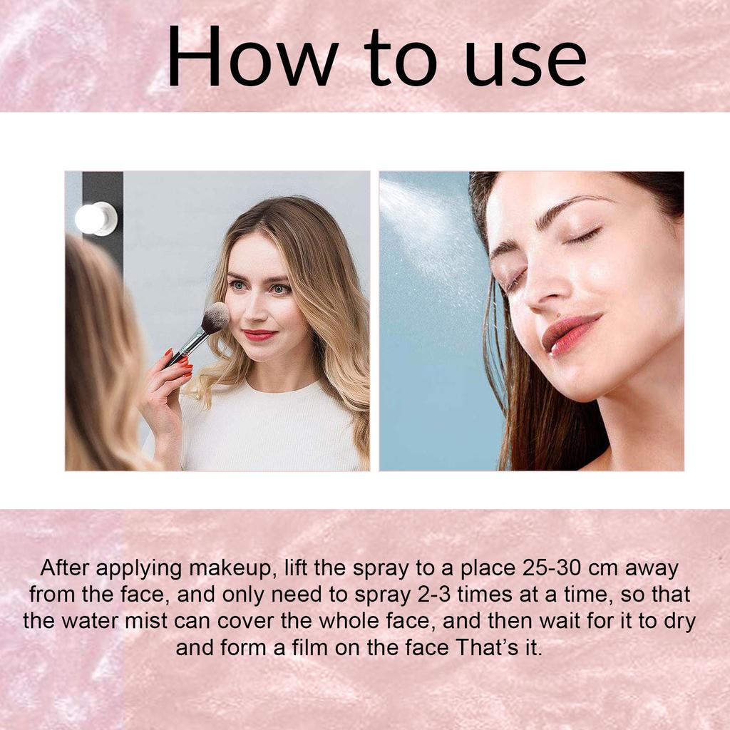 EELHOE Спрей для настройки макияжа Увлажняющий лосьон Увлажняющий контроль жирности Стойкий макияж Натуральный матовый Освежающий быстродействующий фиксатор Косметика