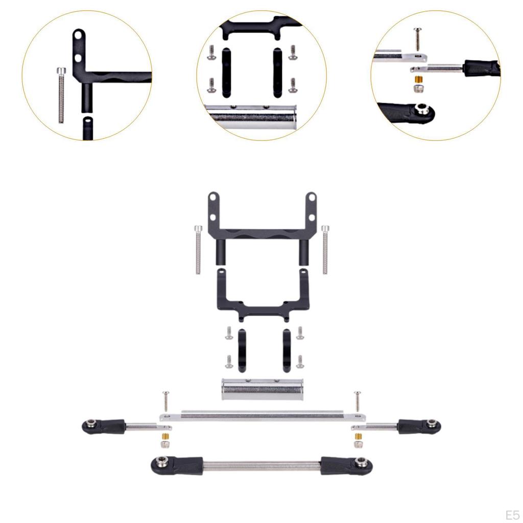 1:10 Scale RC Car Servo Bracket Assembly Kit with Steering Link Components