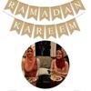 Eid Mubarak Banner Ramadan Burlap Banner Muslim Eid Bunting Pull Flag Party Decoration Supplies Khaki 200 X 13 X 17 Cm Wall Hanging 1Pcs less