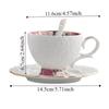 Exquisite Tea Cup Set Luxury Milk Cups Kitchenware Latte Flower Tea Water Cup  Hotel