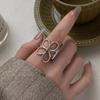 Minimalist Handmade Big Flower Ring with Allergy Prevention