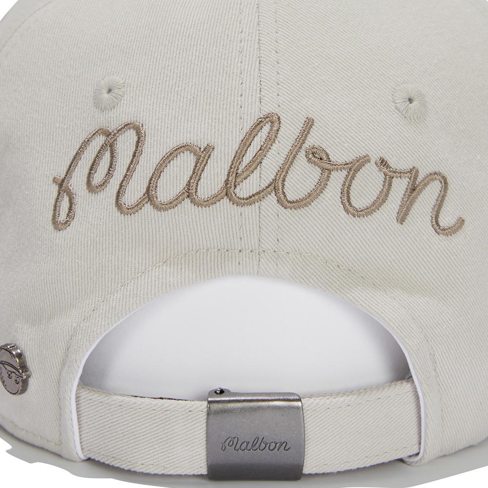 MALBON GOLF Новая базовая кепка-ведро Malbon Светло-серая