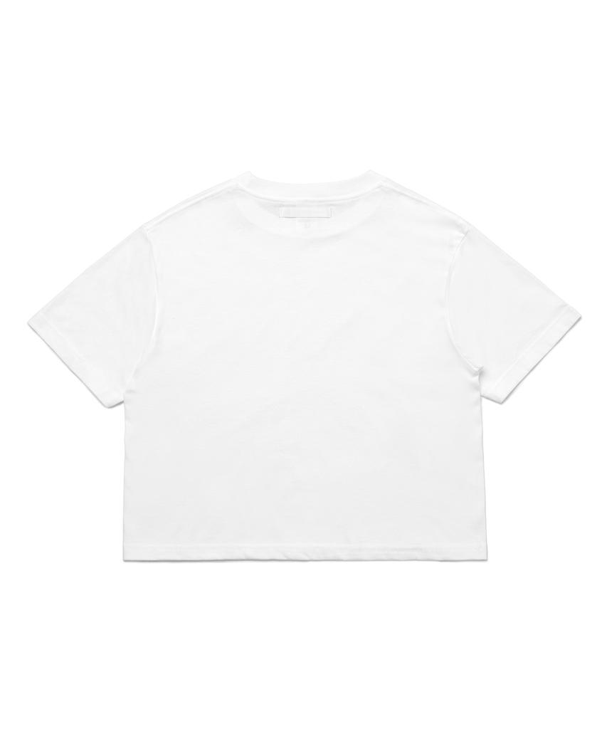 C WEAR BY THE GENIUS Мужская укороченная футболка Белая