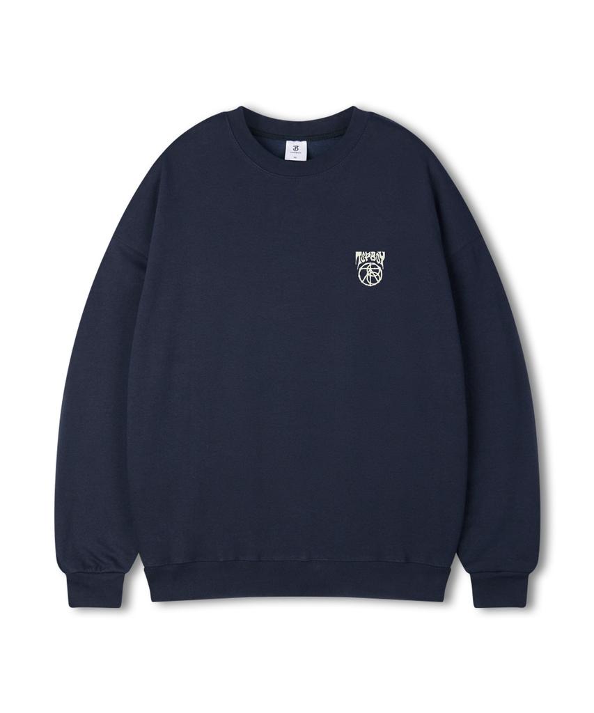 TOPBOY Spiral Oversized Printed Sweatshirt