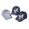 Colorful Rhinestone Butterfly Baseball Cap Women Fashion Denim Sun Hat