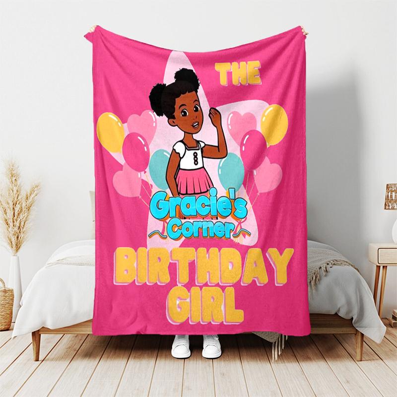 1pc Blanket Gracie's Corner1 Print Design, Lightweight Blanket for Sofa, Bed- Soft &Warm, Gift for All Seasons like Christmas, Halloween