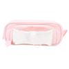 Drawstring Pen Pouch Large Opening Double Layer Pencil Holder Large Stationery Bag for Office School Supplies Pinkish