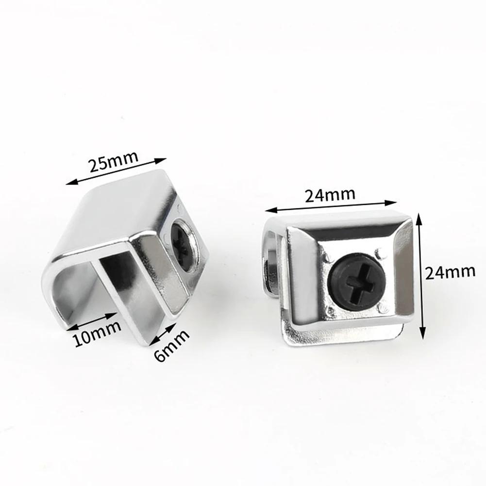 Стеклянная ручка двери Витрина Шкаф Ящик Ручка Кнопка Без сверления Зажимные клипсы для стеклянной ручки двери Мебельная фурнитура Для стекла 3-6 мм