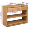 SAUDA Console Table Oak Effect 89.5 x 36.5 x 73 cm Solid Pine Wood