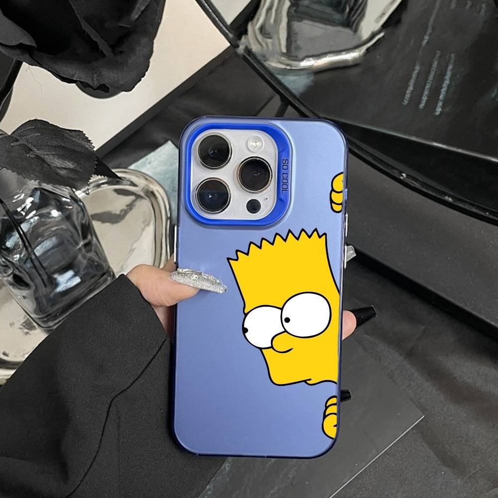 Чехол для телефона Anime T-The S-Simpsons-s для IPhone 16 17 15 14 12 13 Pro Max Белый цвет Ударопрочный чехол