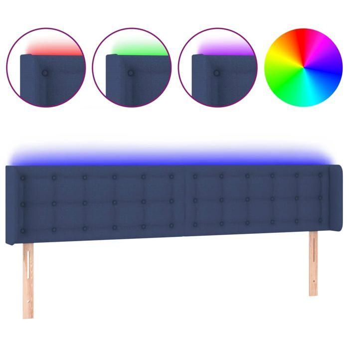 VidaXL LED Headboard Bedroom Furniture Double Bed Accessory Head of Bed Frame Interior Blue 3123698