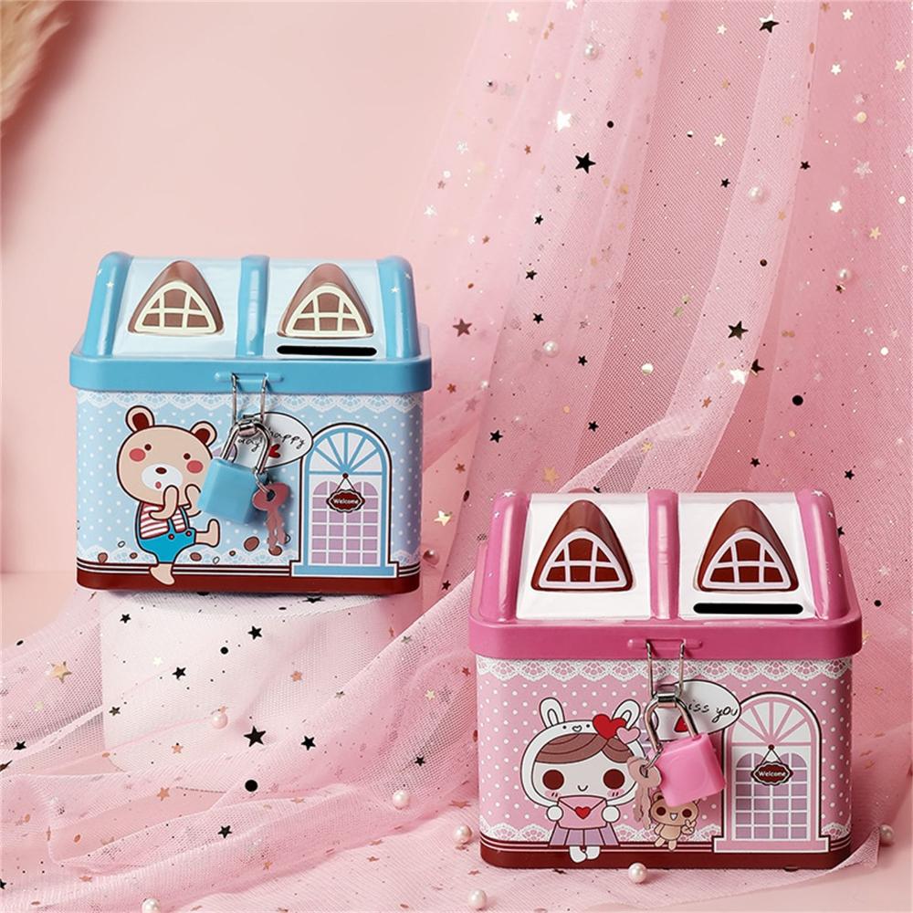 Детский замок для ключей, монетница, подарочный сейф, ящик для хранения, копилка, жесть