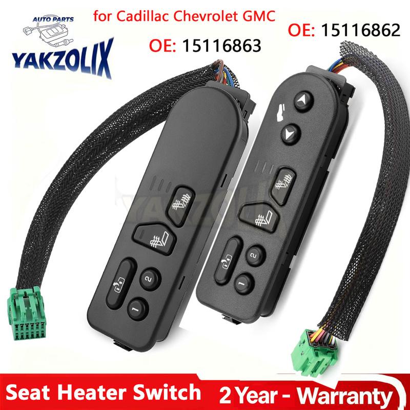 Seat Heater Switch 15116863 15116862 For Chevrolet Tahoe Avalanche 2003 2004 2005 2006 Hummer GMC Power Seat Switch Control