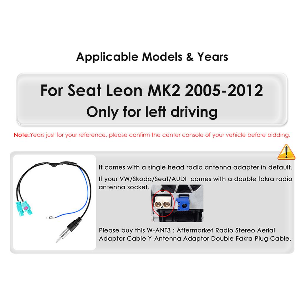 OSSURET Carplay 4G 9'' 2din Android автомобильное радио для Seat Leon 2 MK2 2005-2012 Carplay 4G мультимедийный видеоплеер интеллектуальный экран Авторадио Аудио RDS