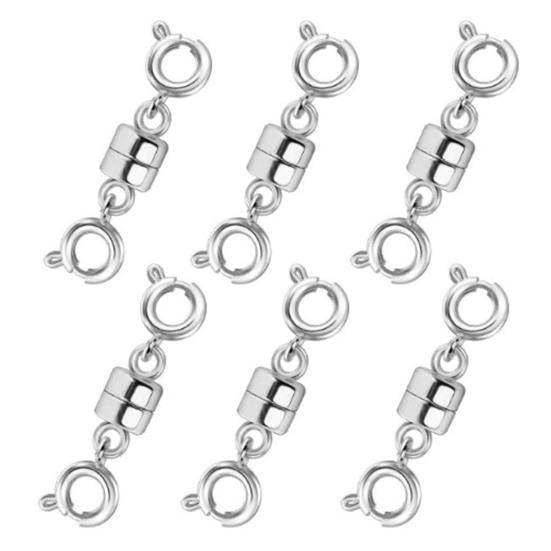 6Pcs Magnetic Necklace Clasp with Lobster Clasp Jewelry Connecting Buckle Necklaces Extender Bracelet Closure DIY Crafts