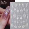 Laser Nail Stickers Butterfly Heart Star Design Adhesive Slider Decals Nail Art Stickers Manicure Decorations