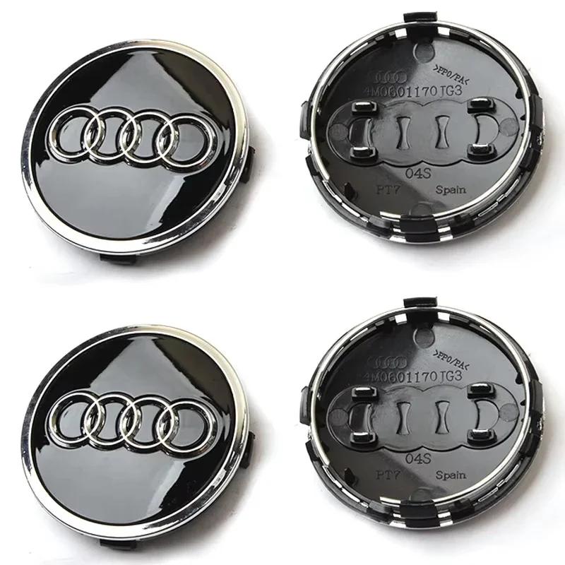 Для Audi A4 68/69 мм Значок Эмблема Audi Колпачки Центральных Колпачков Колес Автомобиля Заглушки Дисков Для Audi 8P 8V 8L C6 C5 C7 4F A3 A4 A5 A6 A7 A8 TT Q3