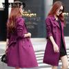 Women's Mid-length Trench Coat Spring and Autumn Korean Style Slim Waist British Large Size Casual Windbreaker M-4XL