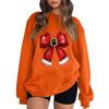 Women's Casual Round Neck Long Sleeved Pullover,Christmas  Printed Top, Long Sleeved Hoodie