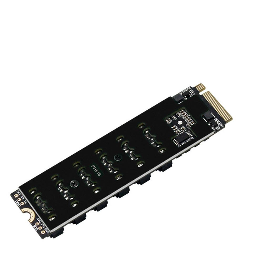 M.2 NVME PCI-E PCIE 3.0 X4 X8 X16 To 6 Port 3.0 SATA Adapter Card 6Gbps Chassis Server PC Computer Expansion