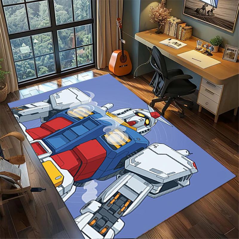 Bedroom Gundam Carpet Large Area Non Slip Washable Floor Mat Gamer Room Decor