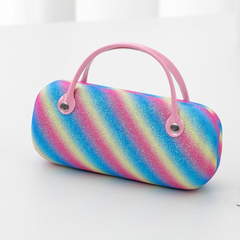 Creative Rainbow Color Glasses Case Laser Portable Sunglasses Storage Box Anti-pressure Protective Box Children