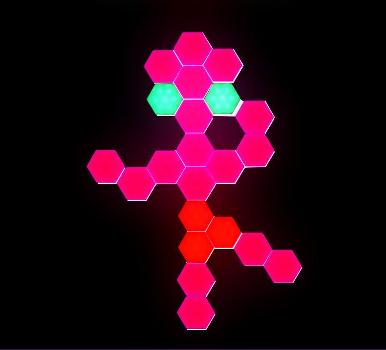Умная RGB-подсветка для стен с управлением звуком, светодиодный квантовый декоративный светильник