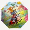 1pc Tom and Jerry Automatic Open/Close Umbrella Compact Folding Umbrella with 8-Rib Shaft lightweight esign, for Women/Men1154A