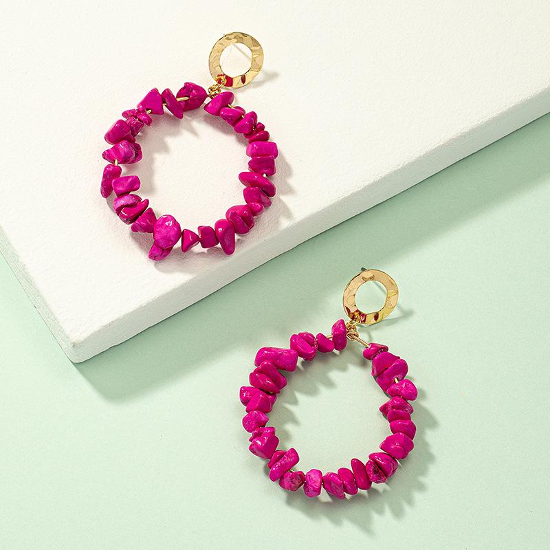 Кристальные серьги-кольца в европейском и американском стиле