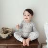 Детский осенний хлопковый пижамный комплект: Мультяшное нижнее белье и брюки с высокой талией