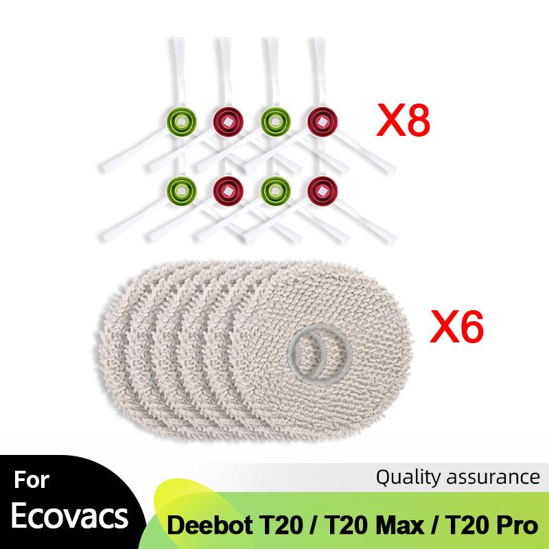 For ECOVACS Deebot T20 Omni / T20 Max / T20 Pro Vacuum Cleaner Accessories Main Side Brush Mop Cloth HEPA Filter Dust Bag Parts