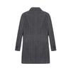Men's Gray Herringbone Mid-Length Overcoat