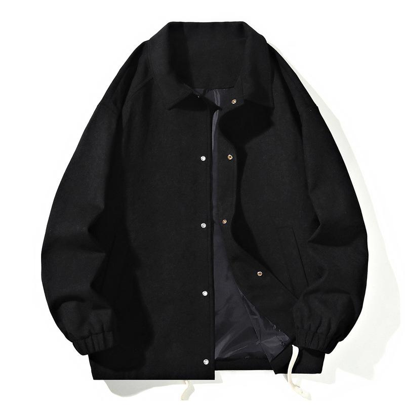 Men's Casual Spring and Autumn New Jacket Jacket Versatile Simple Jacket Men's Lapel Short Youth Solid Color