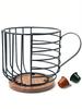Leeseph Coffee Pod Holders for Counter Modern Coffee Basket Decor for Kitchen Countertop for Espresso Capsules Coffee Accessorie