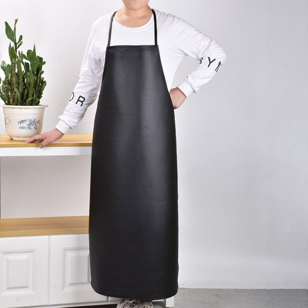Thick Long Oil-proof PVC Butcher Anti-fouling Chef Apron Apron Cooking Kitchen Work Clothes