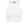 Urban Classics Ladies - Cropped Rib Tank Top Blanc
