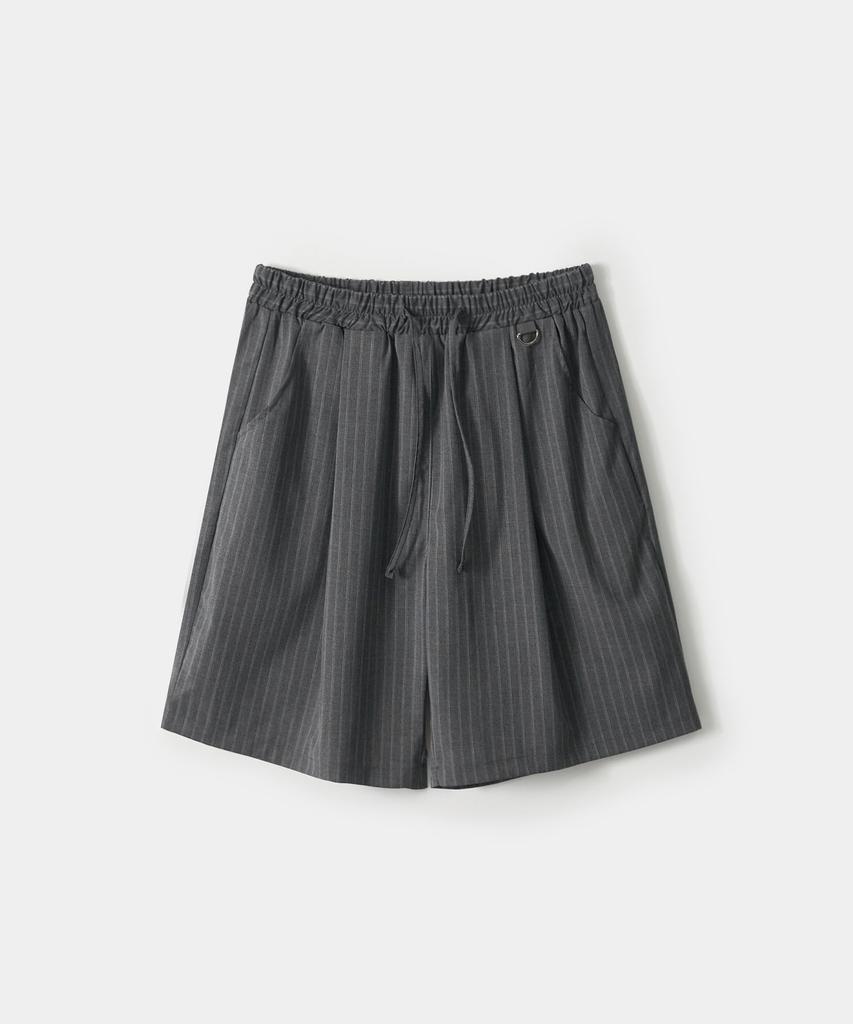 TRIP LE SENS Light Stripe Easy Elastic Half Pants_Black