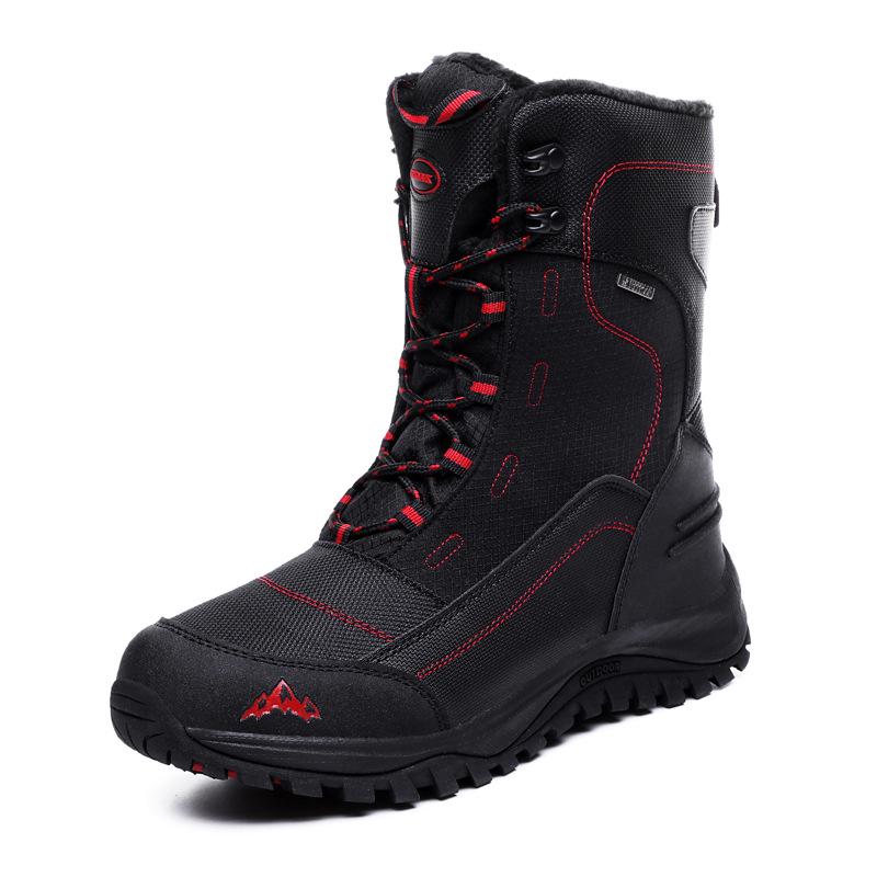 Мужские супертеплые водонепроницаемые сноубутсы: -Зимняя обувь, выдерживающая холод до -40°C, нескользящая, с толстой велюровой подкладкой