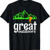 Great Outdoors Hiking Hiker Nature T Shirt Vintage Designer Clothes Breathable Homme Top For Everyday Wear Fashion