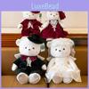Angel Bear Couple Plush Toy Cute Cartoon Girls Wedding Toss Bed Decor Dolls