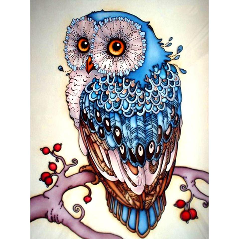 5D DIY алмазная живопись животное Сова горный хрусталь картина полная алмазная вышивка мозаика ремесло вышивка крестиком подарок комплект для украшения дома