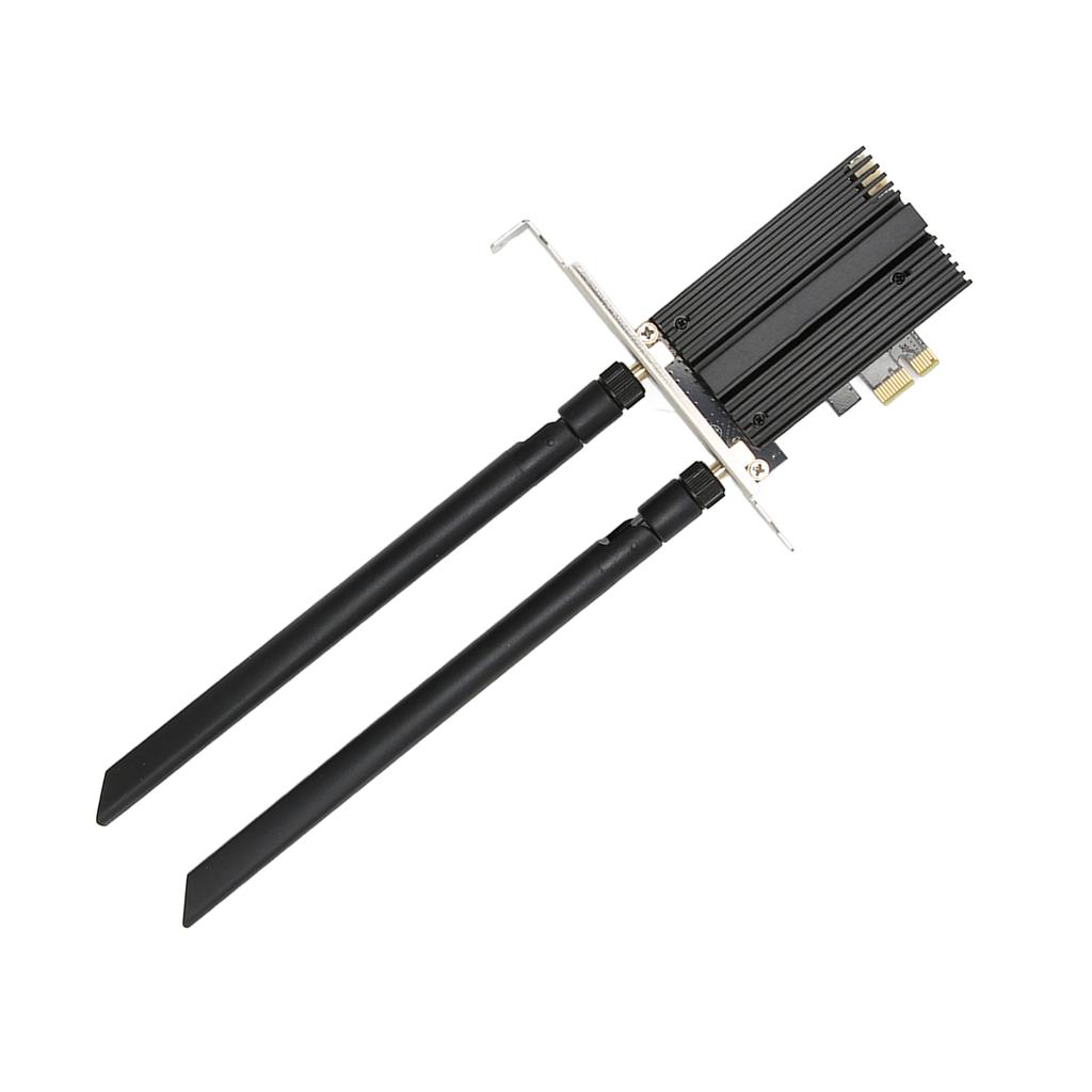 PCIe WiFi Card 6GHz 5GHz 2.4GHz WPA3 BT5.2 Dual Antenna Plug and Play PCIe Wireless Adapter for