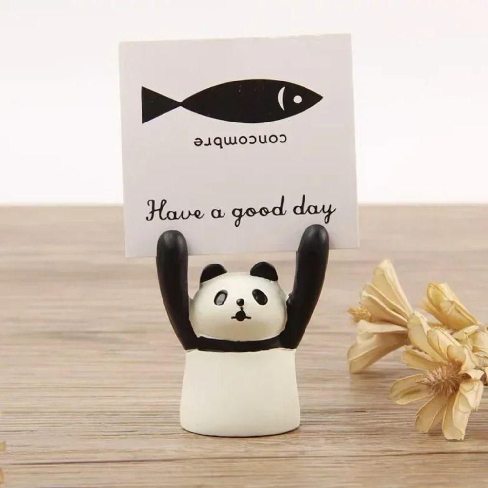 Resin Desktop Memo Clip Holder Messege Photo Stander Clip Lovely Hand Raising Card Clip Rome
