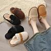 Fashion Winter Warm Women Slippers Simple Velvet Slippers for Outer Wear 2025 Autumn/Winter Cotton Trailers Winter Fashion Women's Shoes