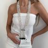 Gold Bohemian Necklace Floral Multi Layer Choker Simple Tassel Collarbone Chain  Women